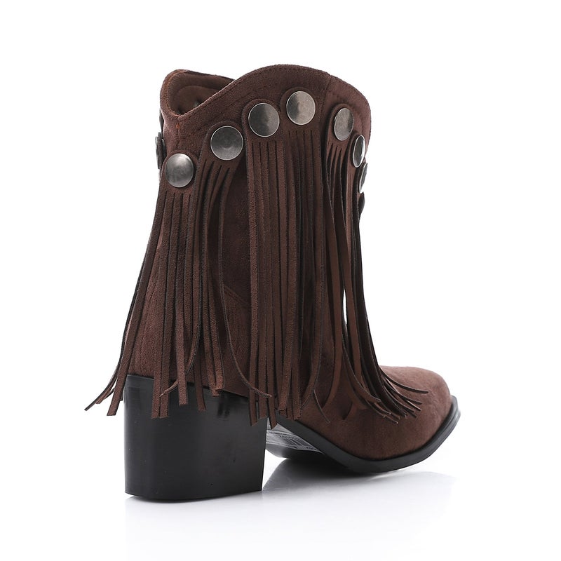 Mr.joe Fringe Western Boot - Brown - Image 4